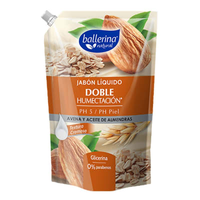 Ballerina jabon liquido avena y aceite almendra 750 ML