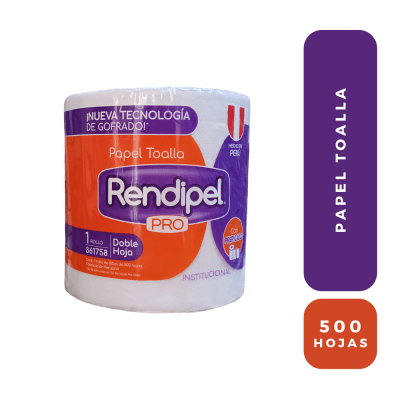 Rendipel papel toalla institucional 100 M - 500 hojas