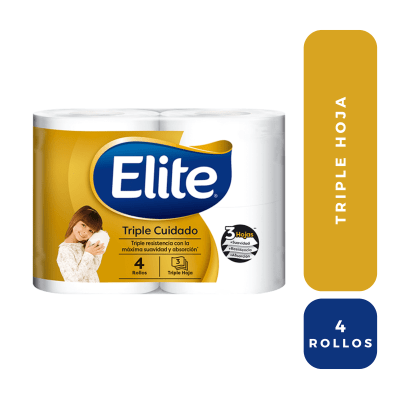Elite triple hoja dorado 04 rollos1