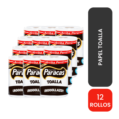 Plancha paracas papel toalla 12 rollos