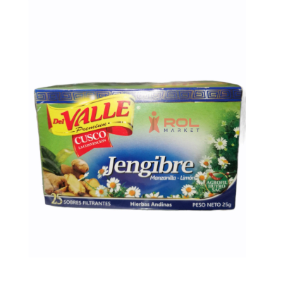 Del valle jengibre x 25 uni