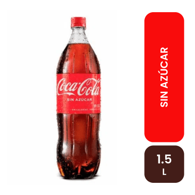 Coca cola sin azúcar 1.5 L