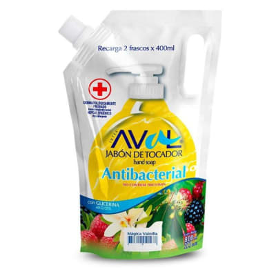Aval jabón liquido antibacterial vainilla 800 ML