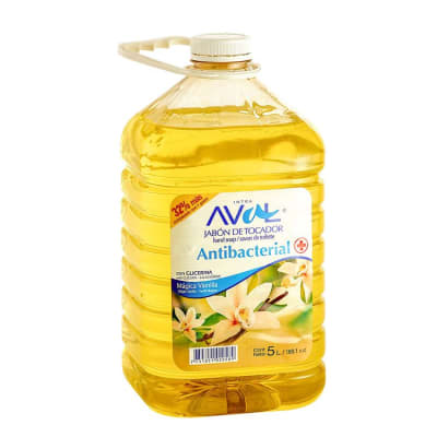 Aval jabon liquido antibac magia vainilla x 5 L1