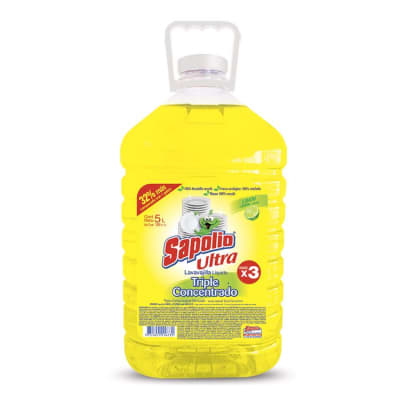 SAPOLIO lavavajilla liquido limon 5 lt 1