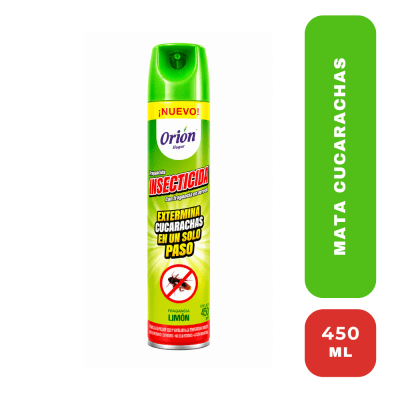 Orion Hogar Insecticida Aerosol Mata Cucarachas Fragancia Limón 450ml