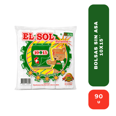 El Sol Alfa Bolsas 10 x 15