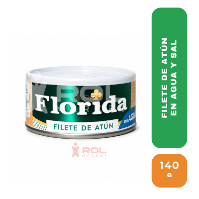 Florida filete de atún en agua y sal 140 gr