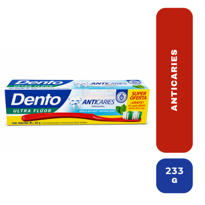 Dento crema dental anticaries 233g + cepillo1