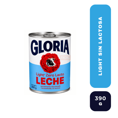 Gloria Light zero lacto evaporada 390 gr