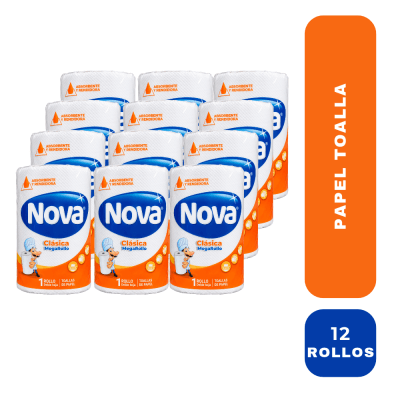 Plancha nova papel toalla clásico megarrollo 12 rollos1