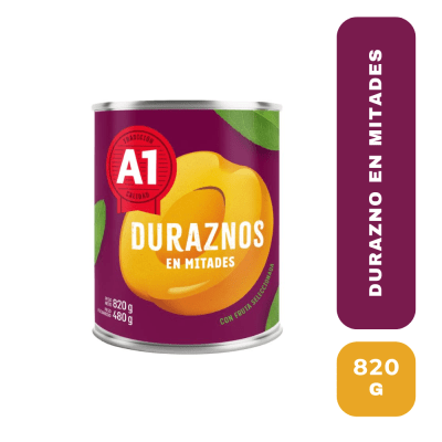 A1 Durazno Mitades En Almibar 820g
