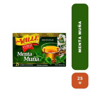 Del valle menta muña X 25 UNI