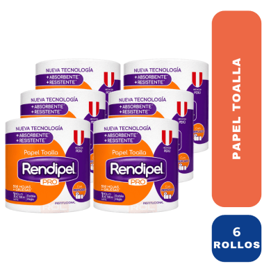 Rendipel papel tolla 06 rollos 100m1