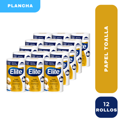 Plancha Elite papel toalla Triple Hoja x 12 rollos1