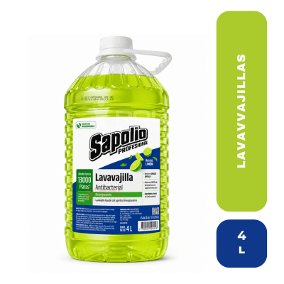 Sapolio lavavajilla líquido aroma limón 4L1