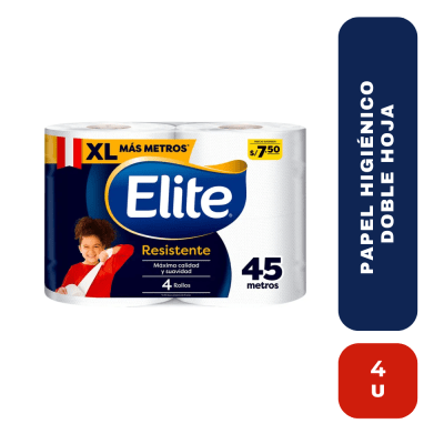 Elite XL papel higiénico 45 metros 4 rollos