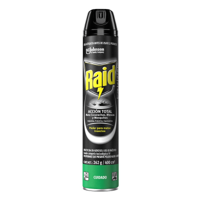 RAID accion total mata cucarachas, moscas y mosquitos 400cm31
