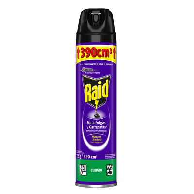 Raid mata pulgas y garrapatas 335 g1