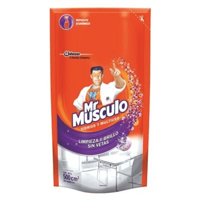 Mr musculo vidrios y multiuso REPUESTO 500 ml1