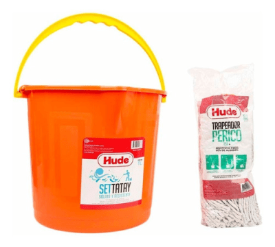 Hude balde + mopa algodón1