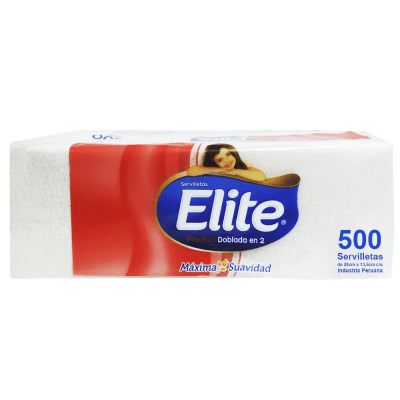 elite servilleta doblada en 2 X 500 unidades