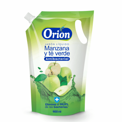 Orion jabón liquido Manzana y Te Antibacterial 900 ml1