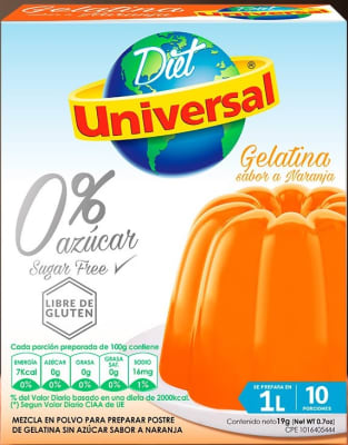 Universal gelatina naranja 0% azucar
