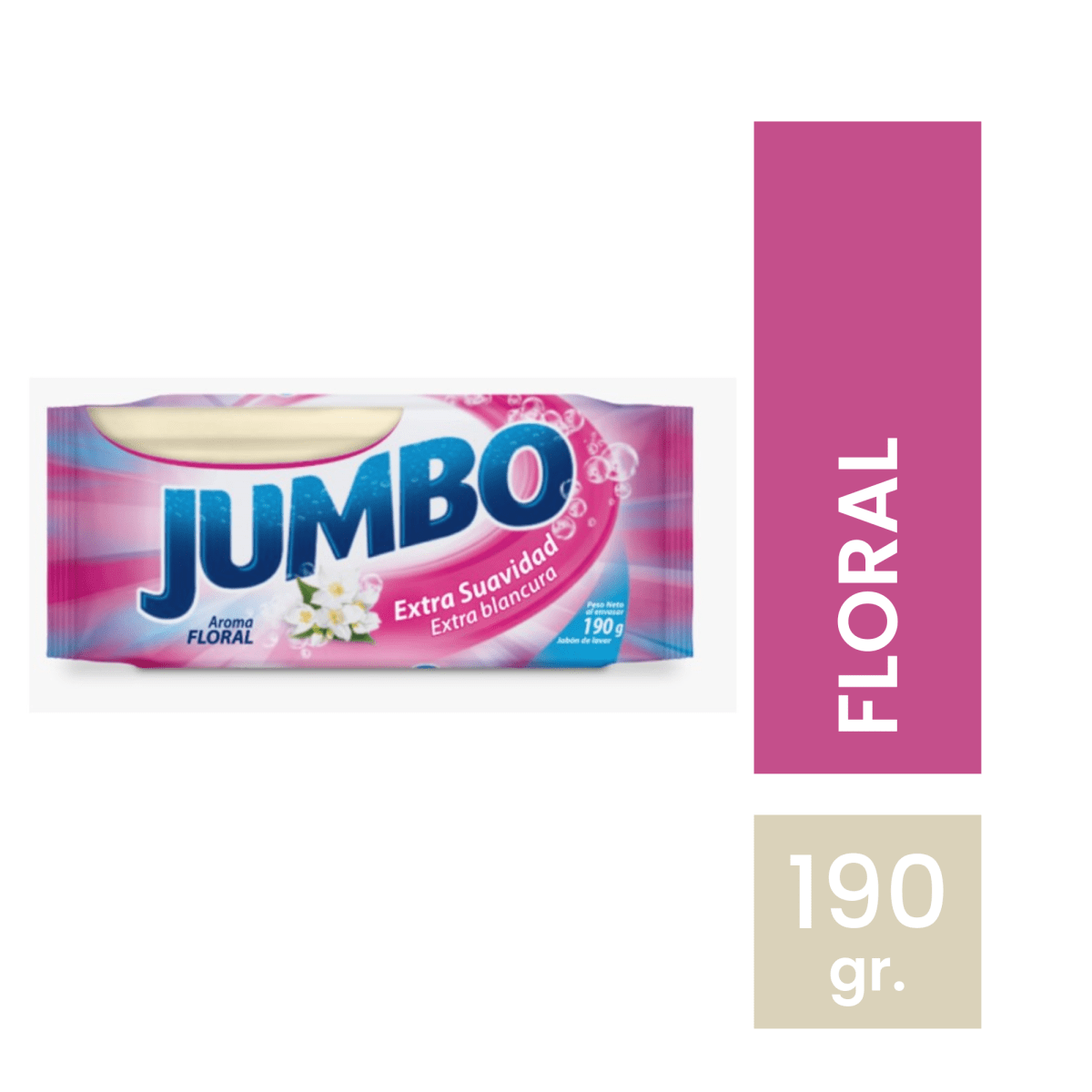 Jumbo jabón aroma floral 190 gr