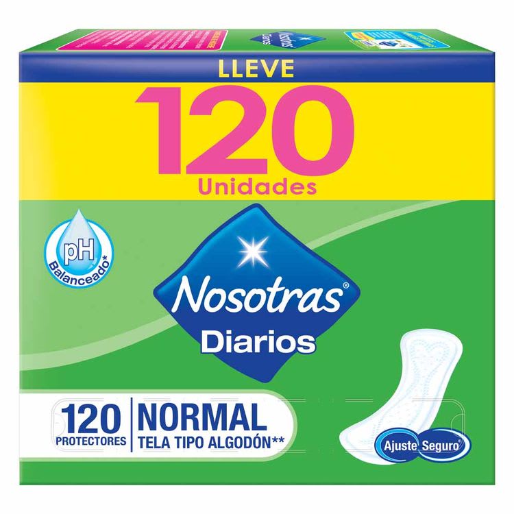 Nosotras diarios natural 120 UNID