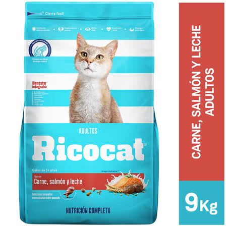 Saco Ricocat carne y leche X 9 KG