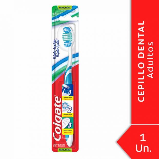 Colgate cepillo medio triple accion 