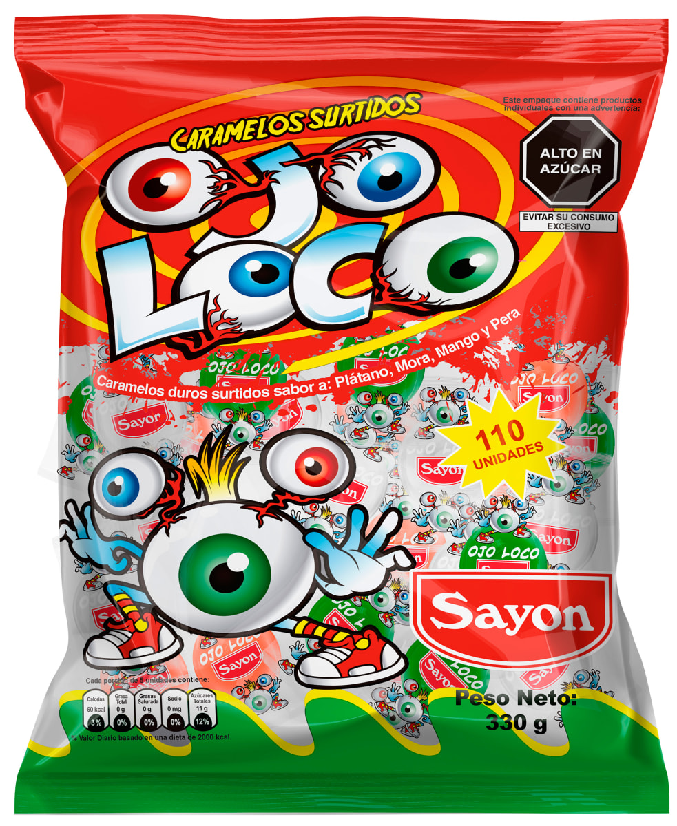 Sayon ojo loco caramelos x 100 un.