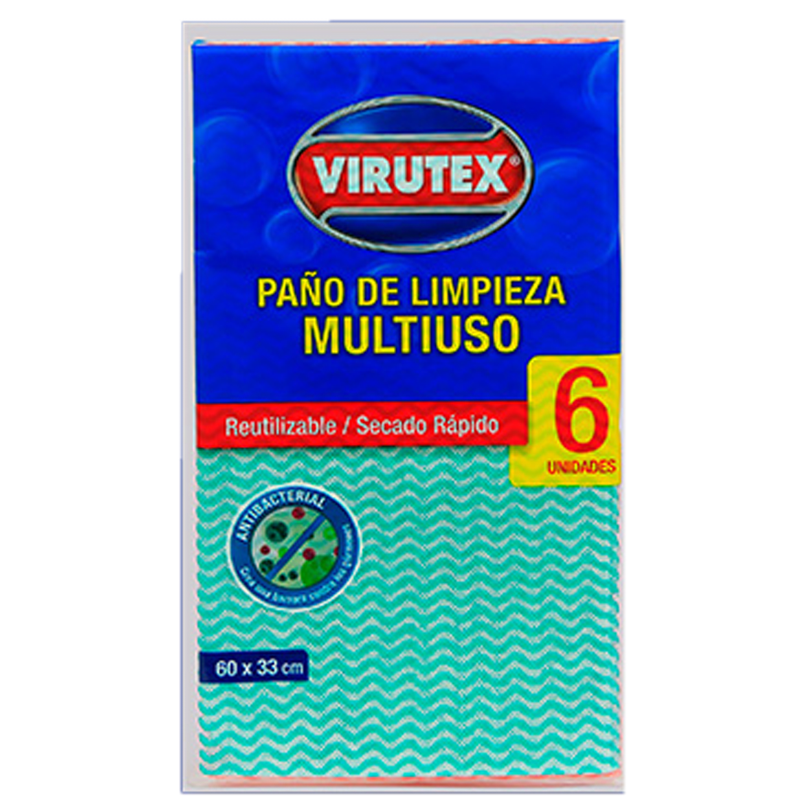 Virutex paño de limpieza multiuso x 6 paños