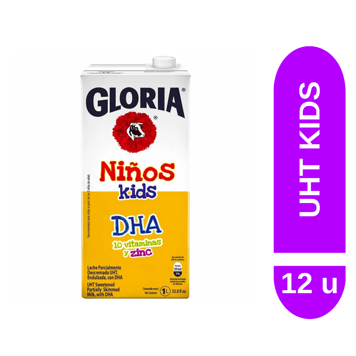 CJ gloria niños UHT caja 1lt x 12 unidades