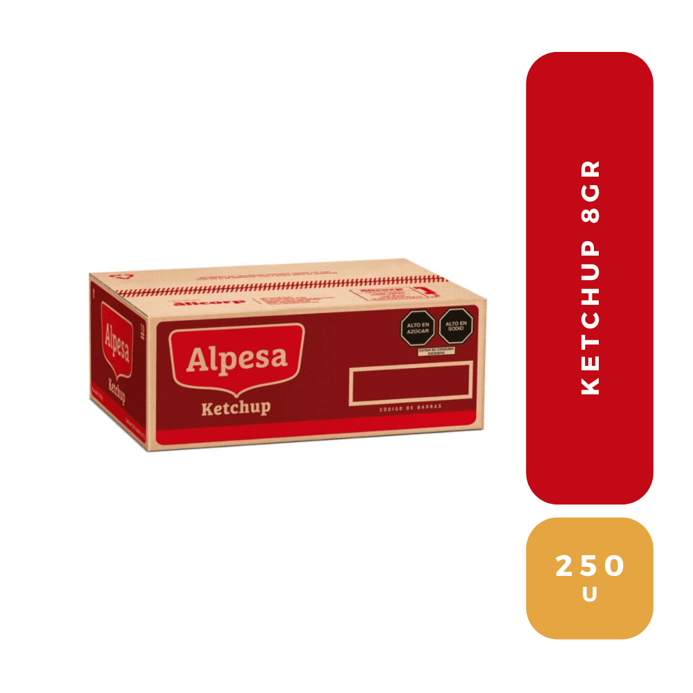 Cj alpesa KETCHUP personal 8 gr x 250 un