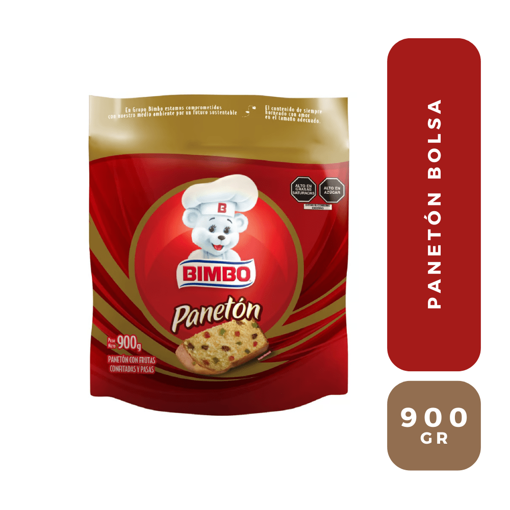 Bimbo panetón en bolsa 900 gr