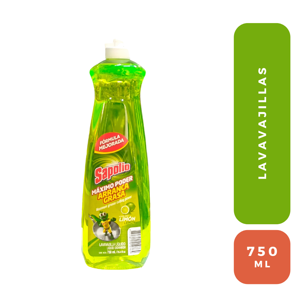 Sapolio lavavajilla líquido limón 750 ml
