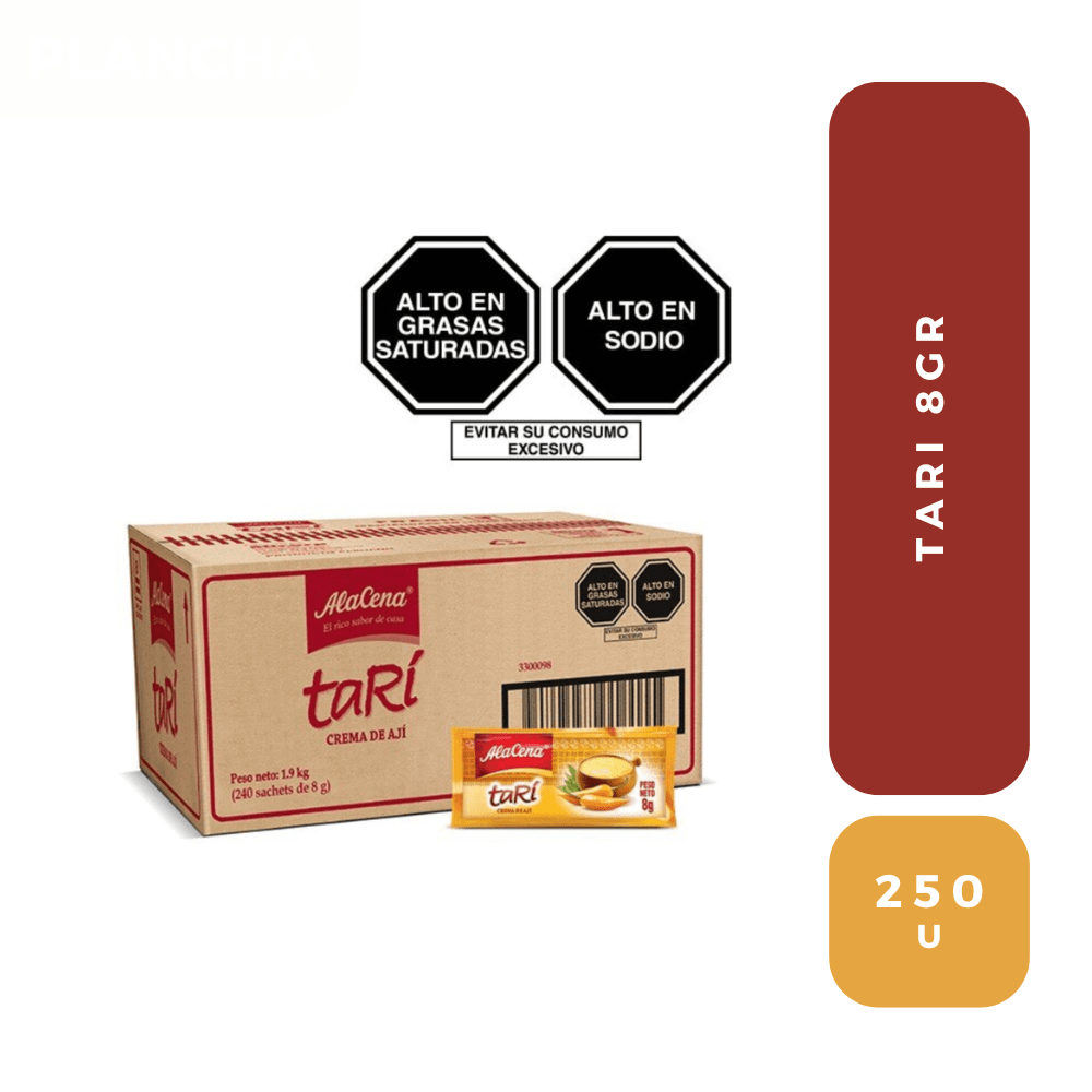 CJ alacena TARÍ personal 8gr x 250 un.