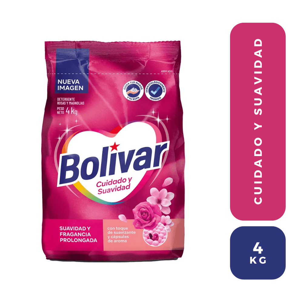 Bolívar detergente cuidado y suavidad 4 KG