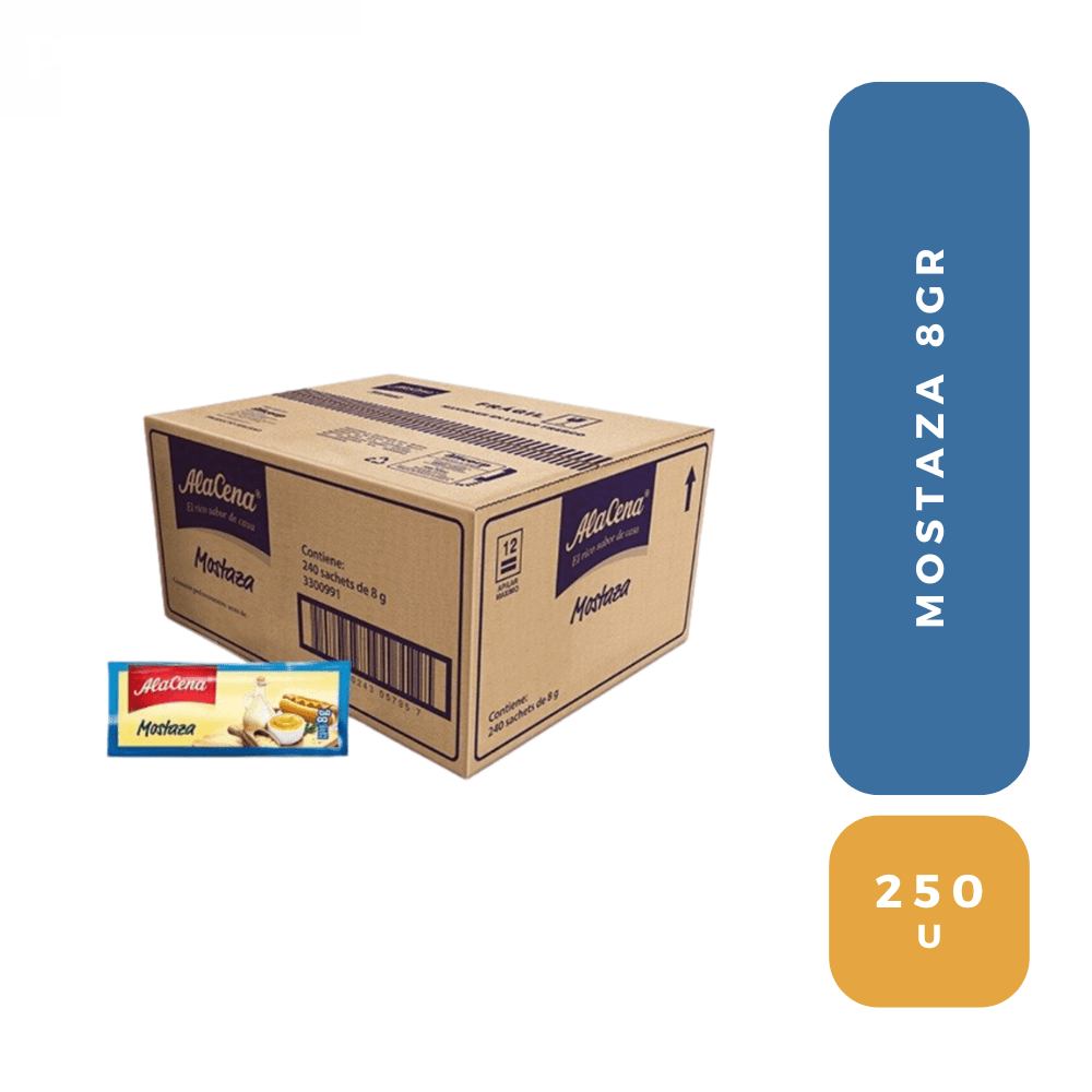 Cj alacena MOSTAZA personal 8 gr x 250 un