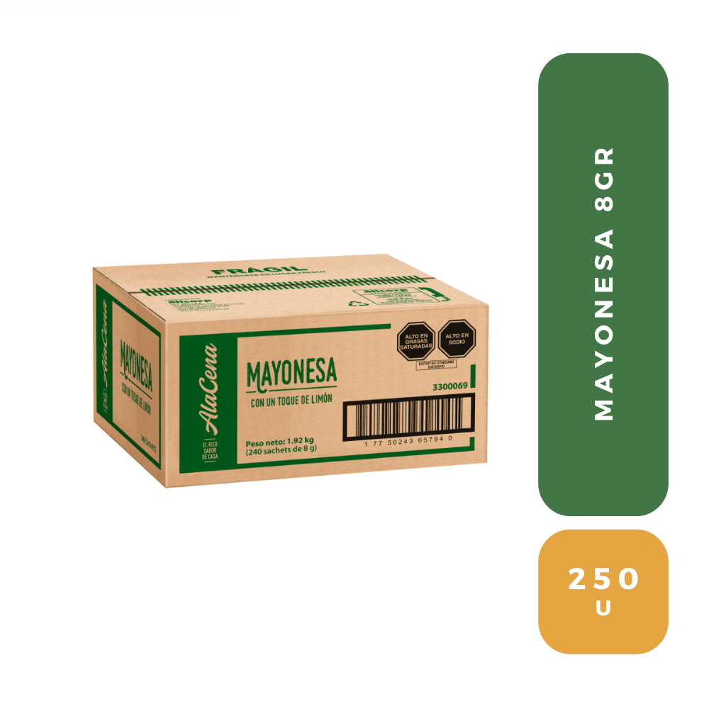 Cj alacena MAYONESA personal 8 gr x 250 uni