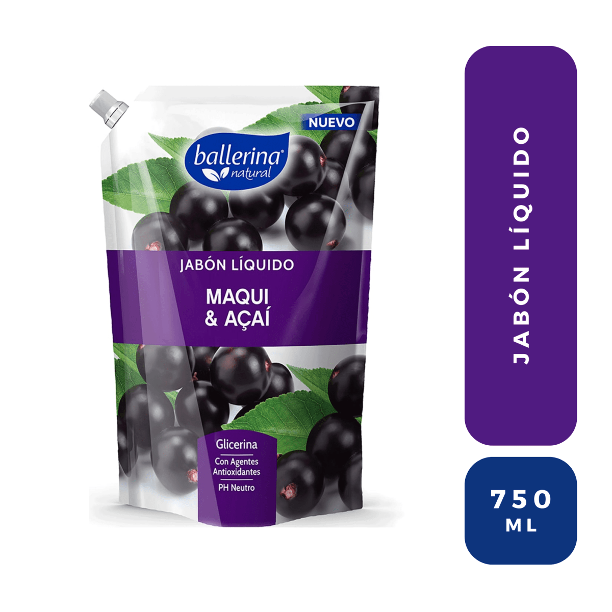 Ballerina jabon liq. Maqui & Acai. 750 ML