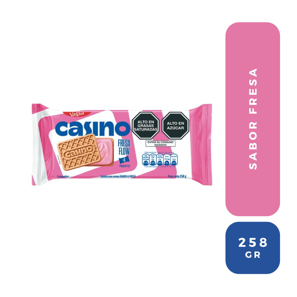 Casino sabor fresa pack x 6 unid.