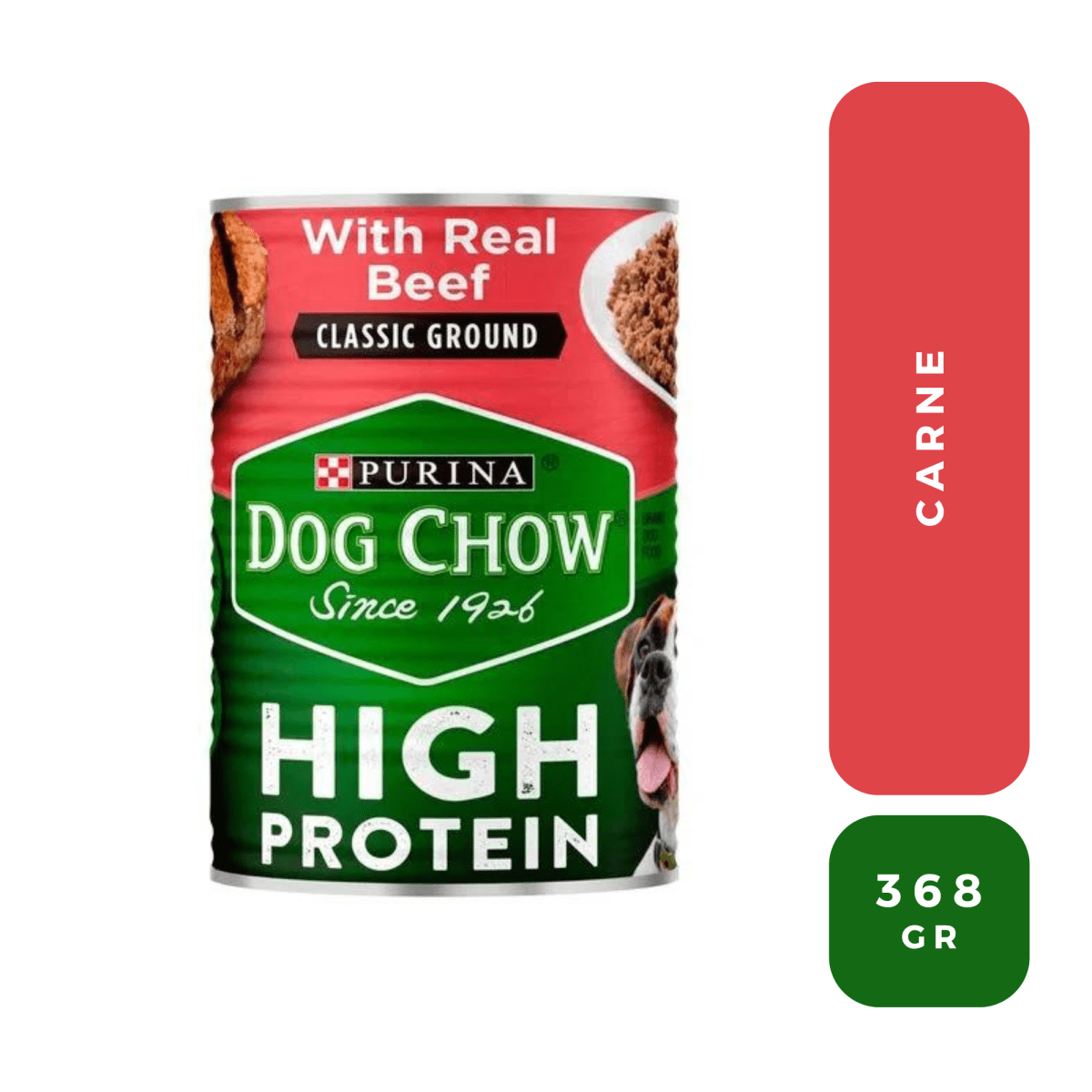 dog chow LATA carne 368gr
