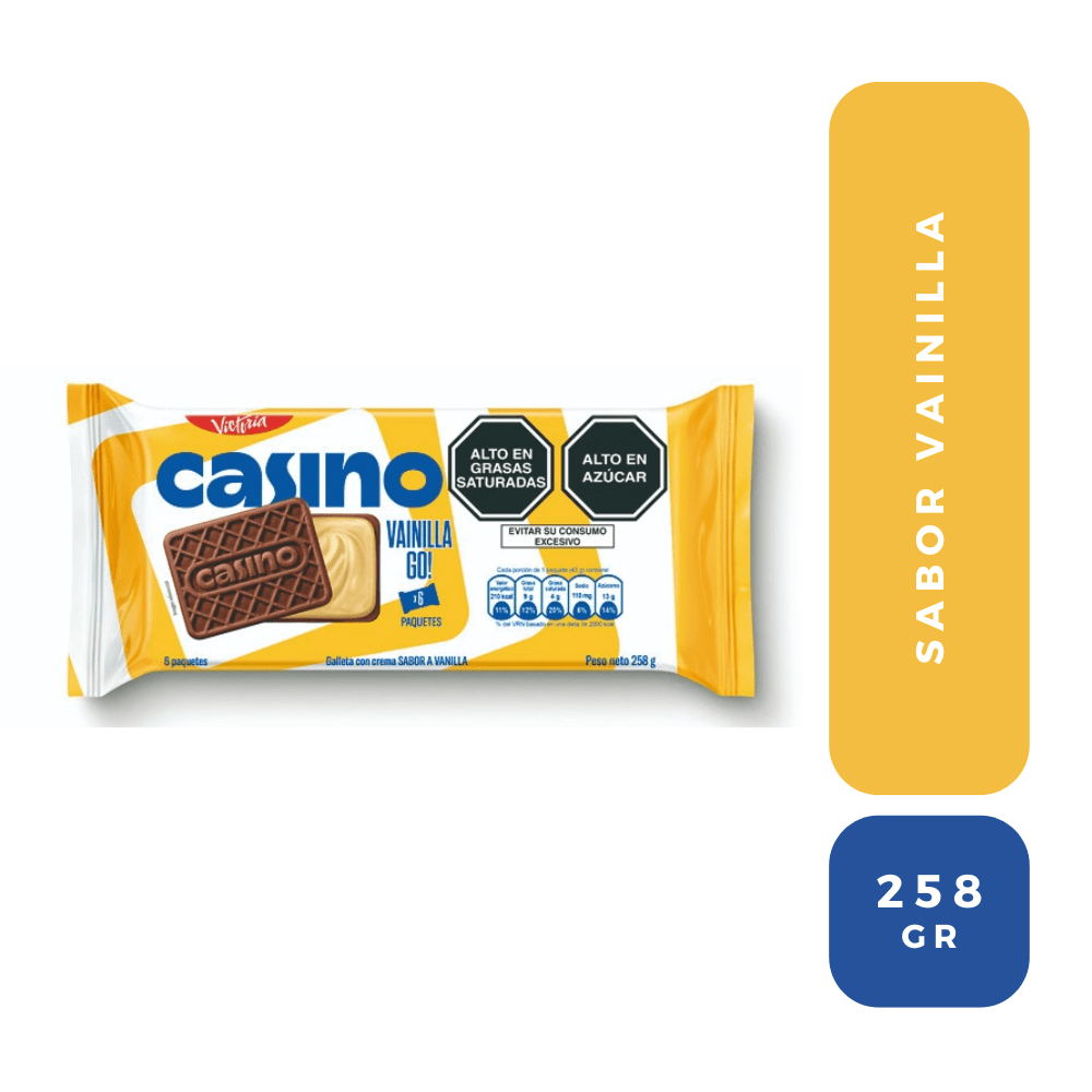 Casino vainilla pack x 6 unidades