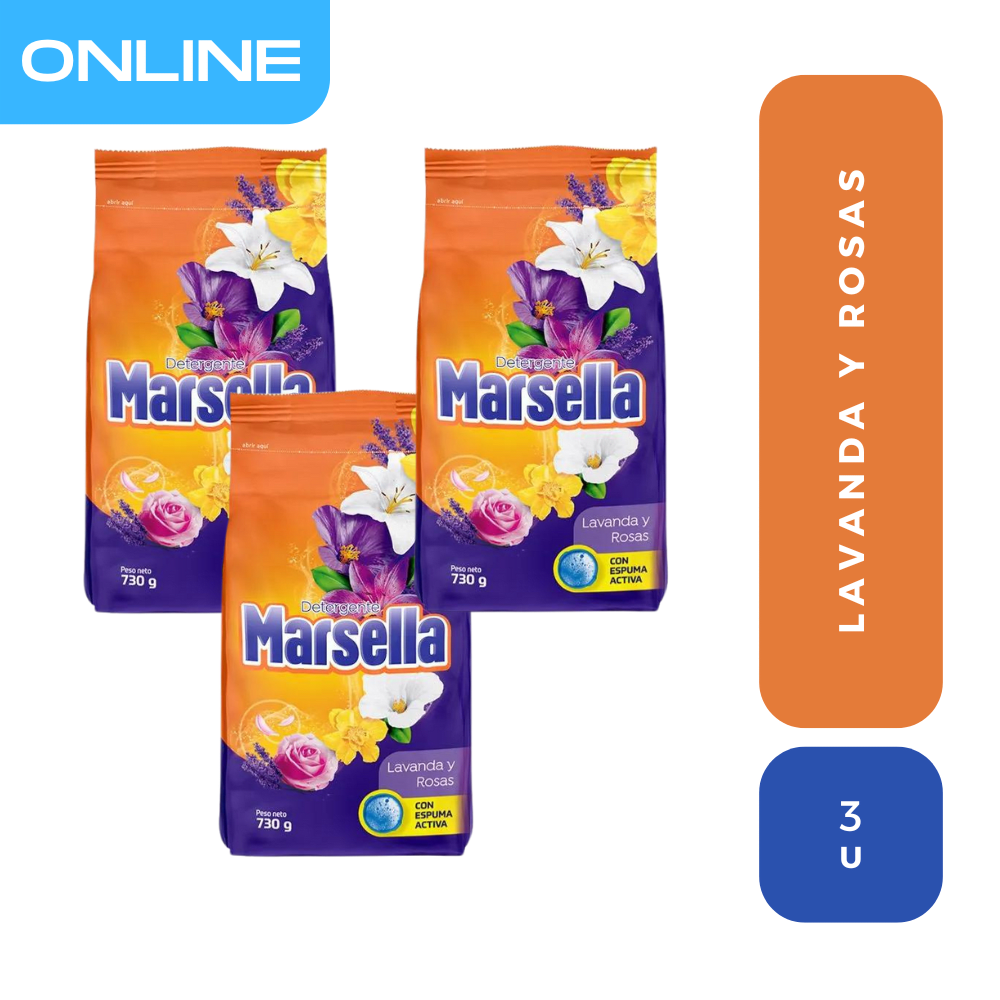 Marsella detergente 730 gr x 03 unidades