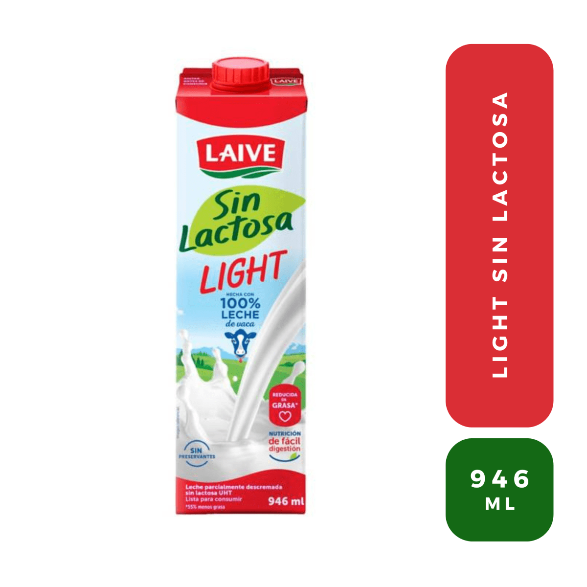 Laive roja light UHT caja 946ml