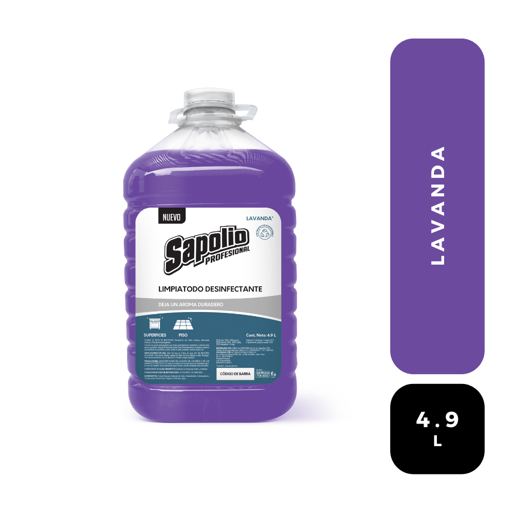 Sapolio limpiatodo lavanda 4.9 LT