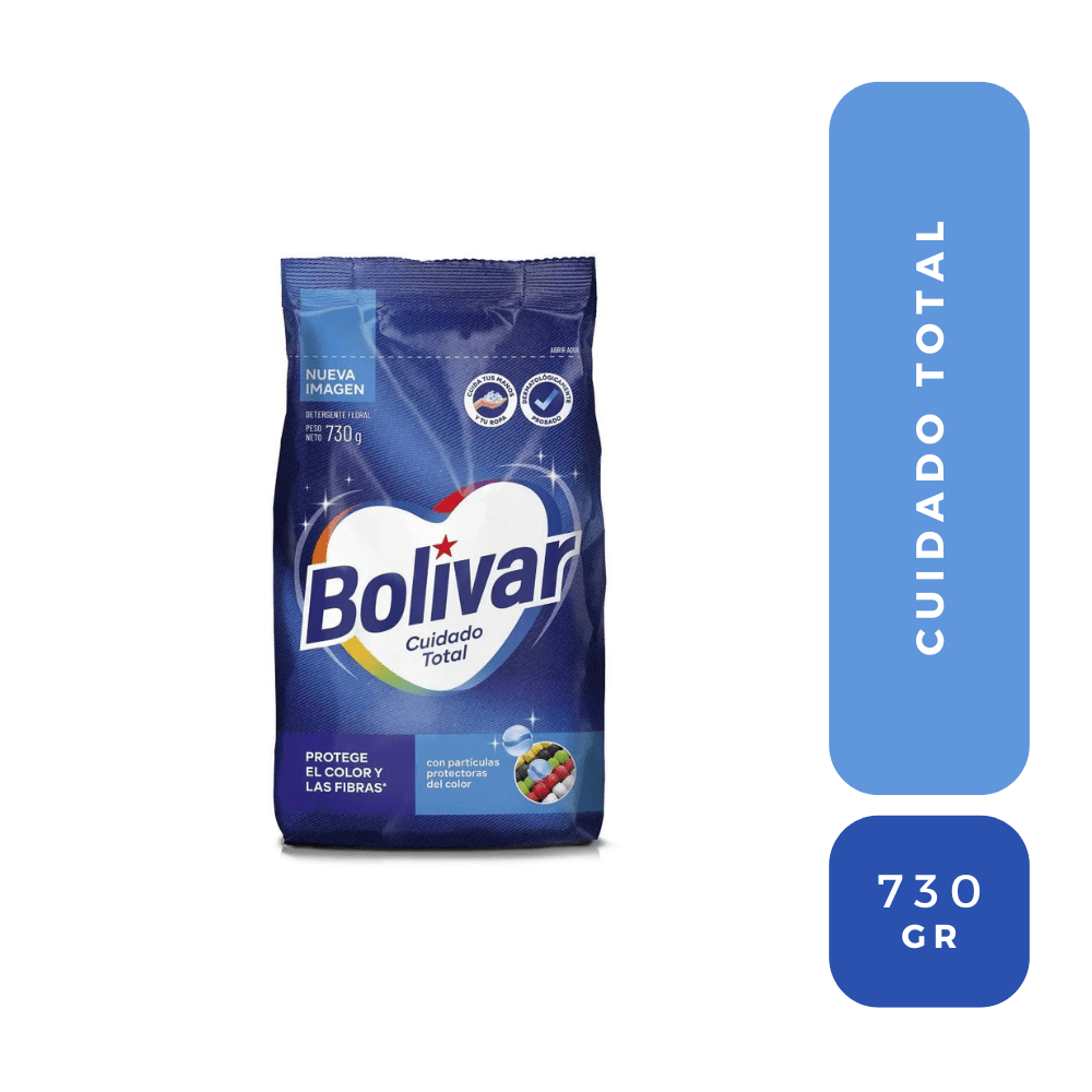 Bolivar detergente cuidado total 730 gr.